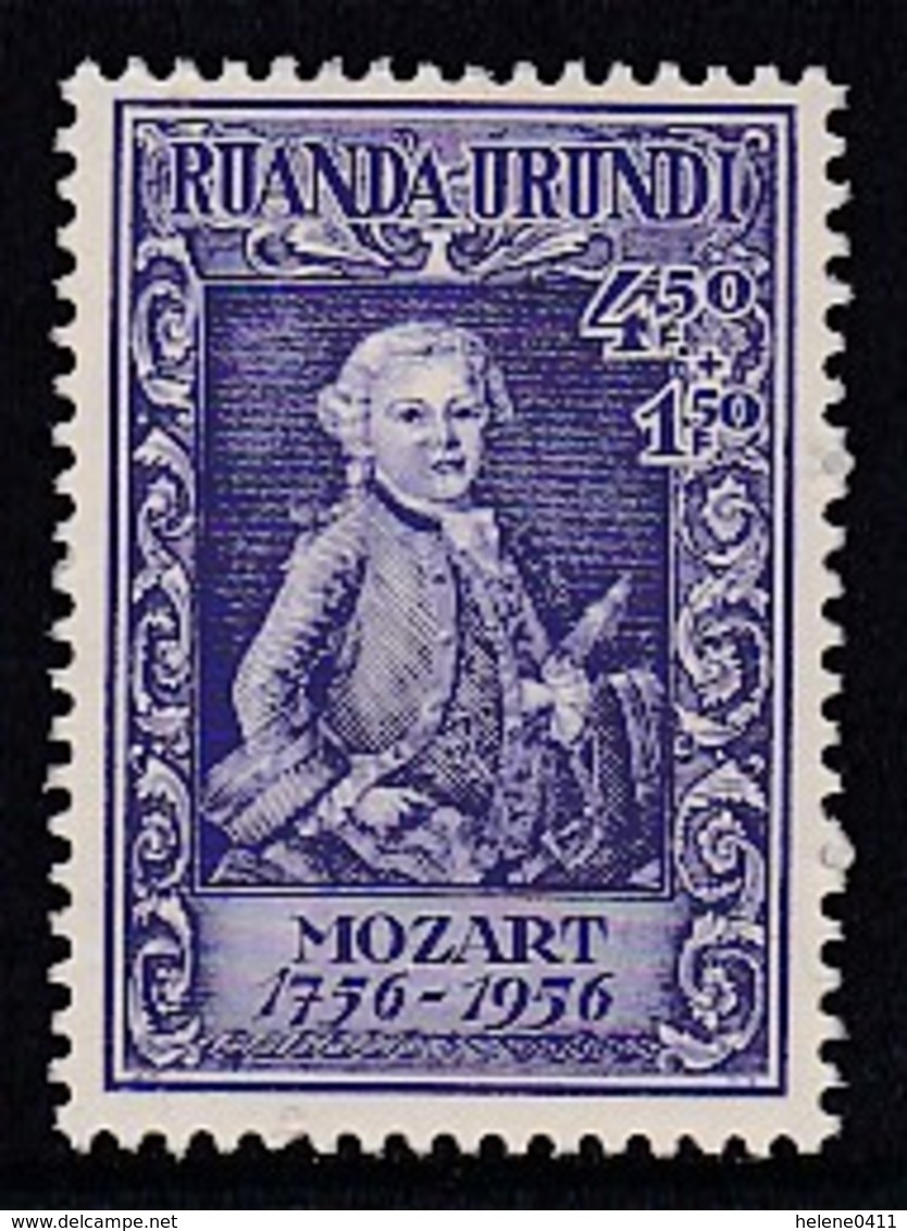 TIMBRE NEUF DU RUANDA-URUNDI - MOZART, ENFANT (BICENTENAIRE DE SA NAISSANCE) N° Y&T 200 - Musica