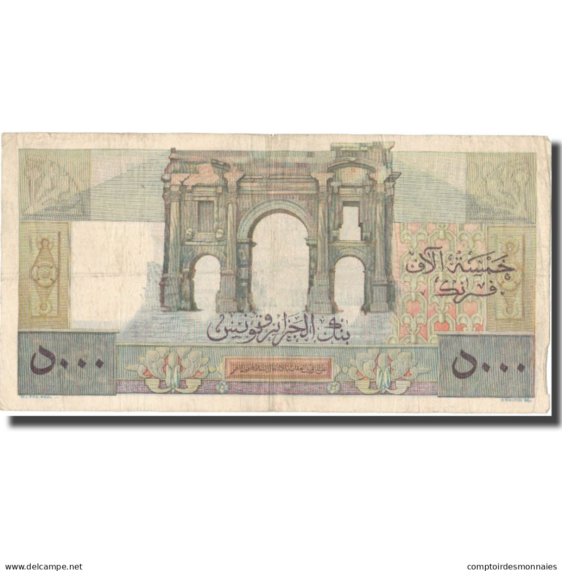 Billet, Algeria, 5000 Francs, 1950, 1950-01-23, KM:109a, TTB - Algeria