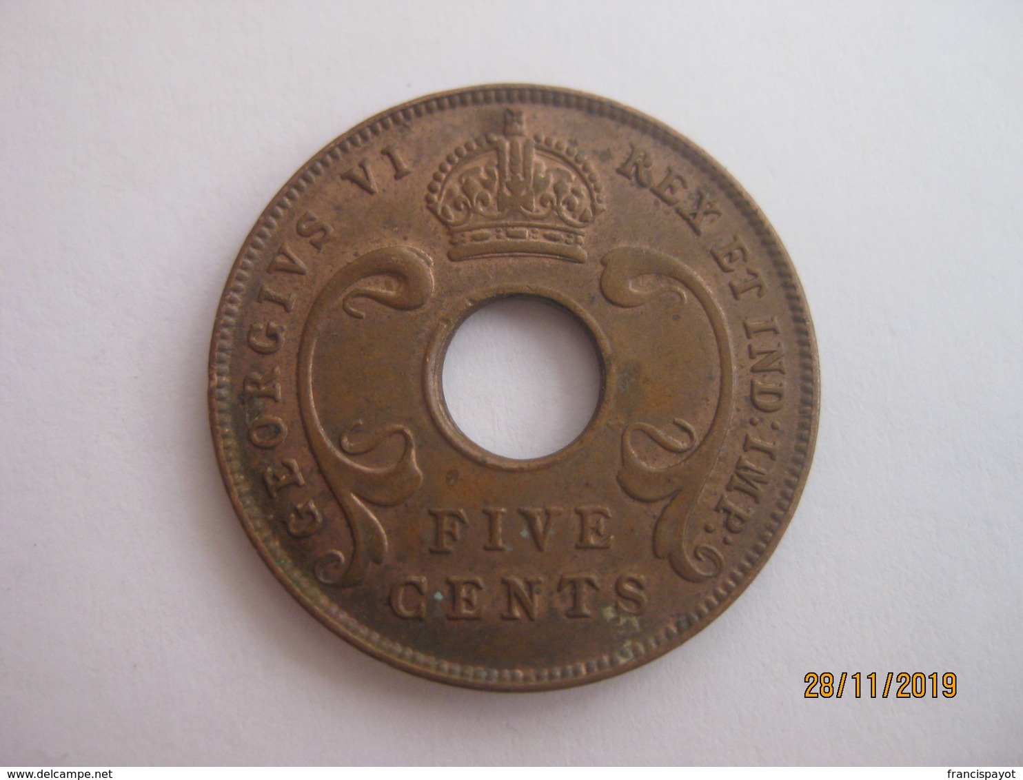 British East Africa: 5 Cents 1943 - British Colony