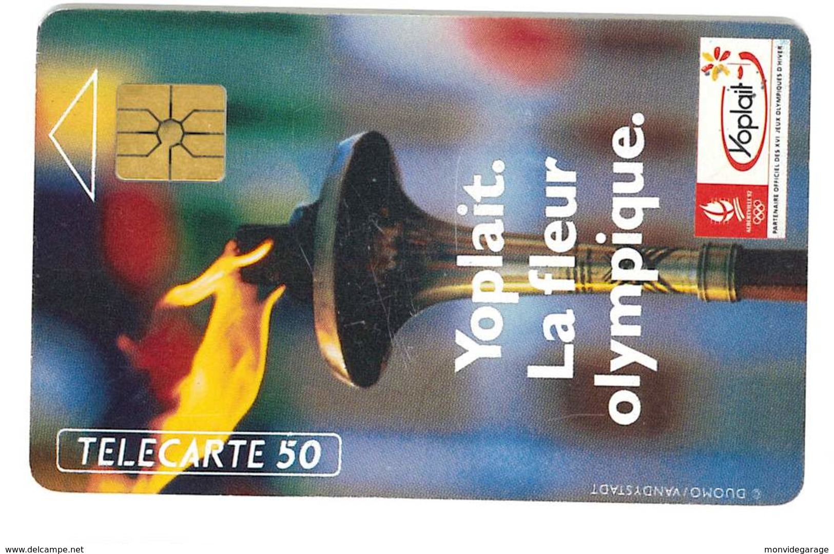 F129 - Yoplait - Flamme Olympique - 1990