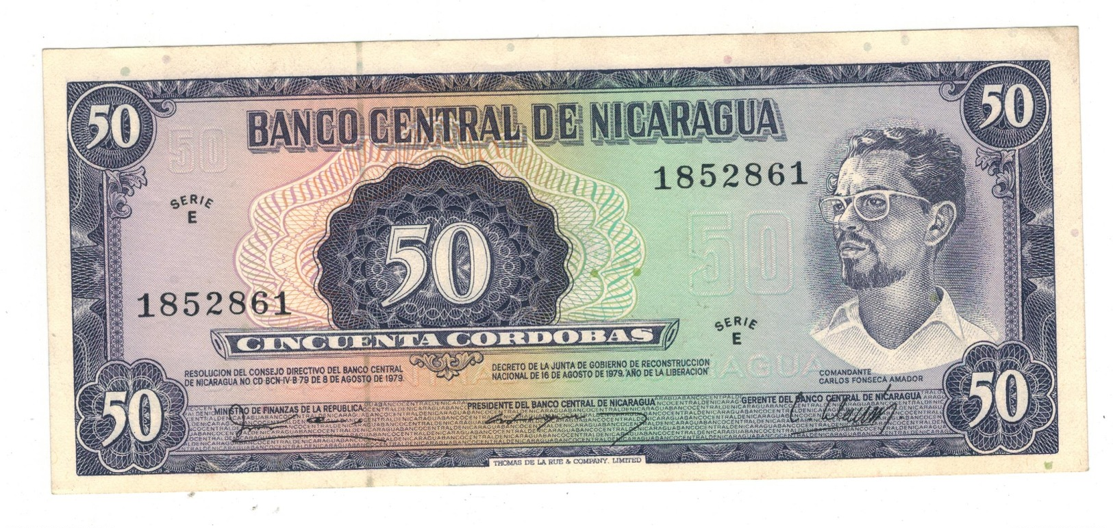 Nicaragua 50 Cordobas 1979, XF. - Nicaragua