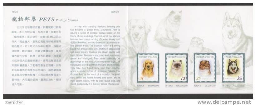 Folder Taiwan 2005 Pet Stamps (I) Dog Cat Fauna - Unused Stamps