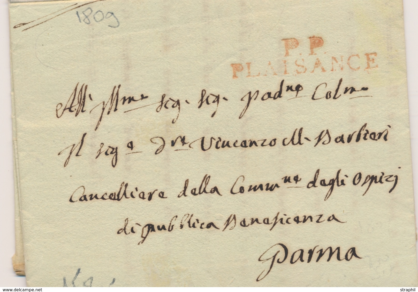 LAC DEPARTEMENTS CONQUIS - LAC - P.P PLAISANCE (Rge) - 1809 - Pr Parma - TB - 1801-1848: Precursors XIX