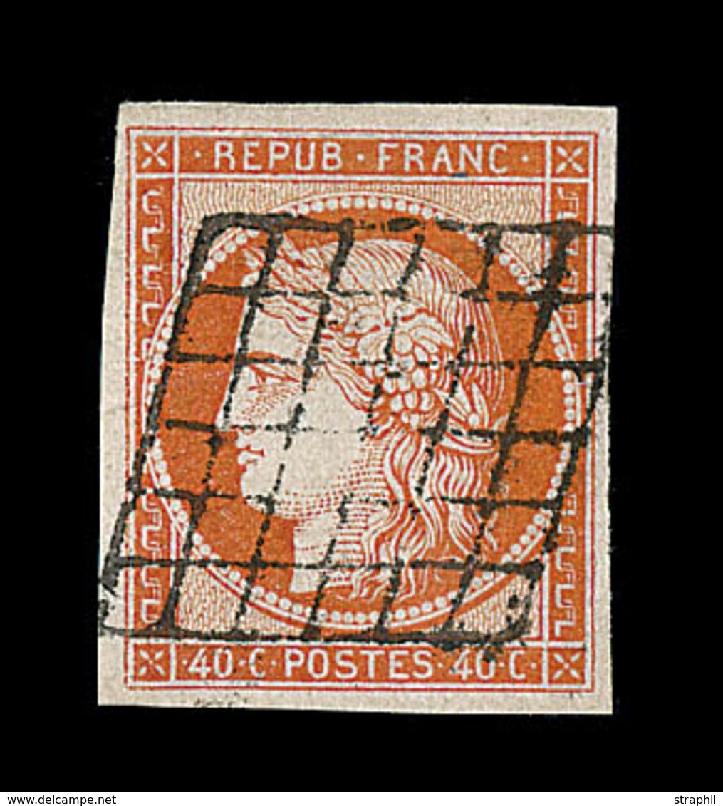 O EMISSION CERES 1849 - O - N°5 - 40c Orange - Signé Brun - TB - 1849-1850 Ceres