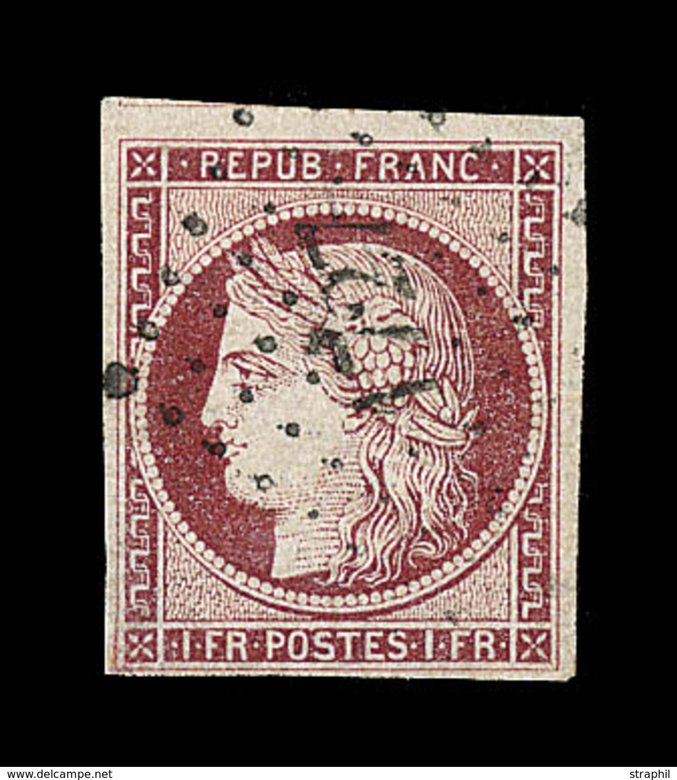 O EMISSION CERES 1849 - O - N°6 - Obl. PC 1727 - 3 Belles Marges - TB - 1849-1850 Ceres