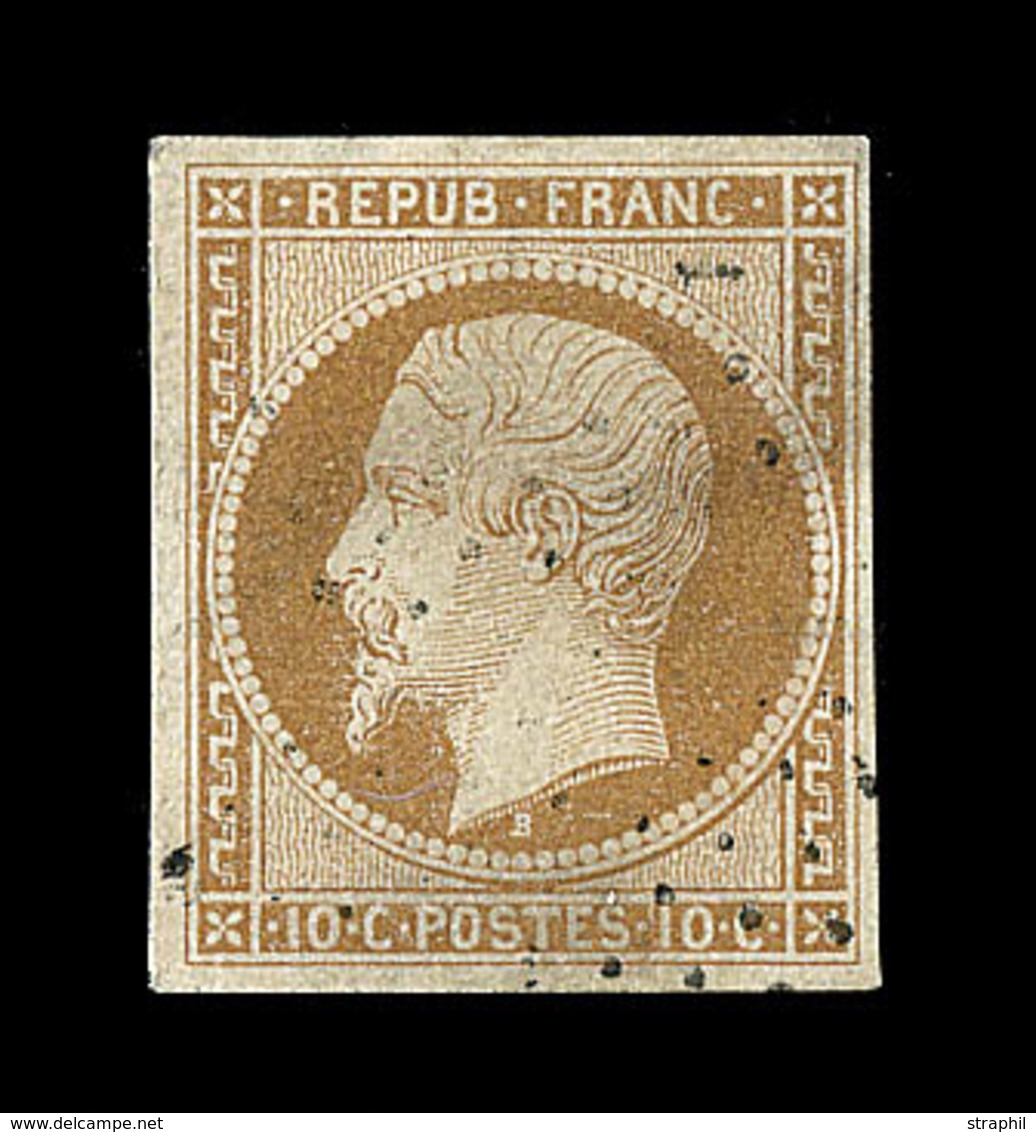 O EMISSION PRESIDENCE - O - N°9 - 10c Bistre Brun- Signé Calves - TB - 1852 Louis-Napoleon