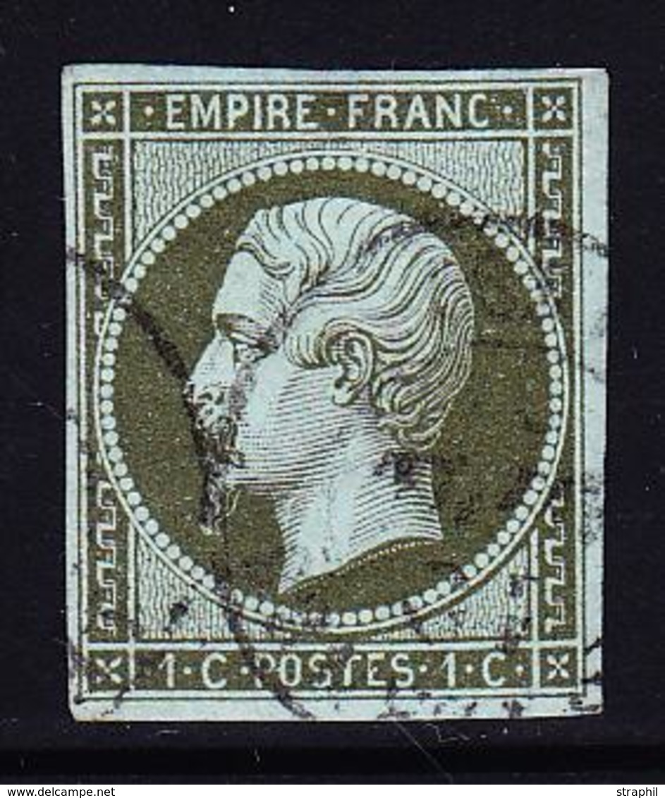 O NAPOLEON NON DENTELE - O - N°11 - Obl. Càd - Signé STOLOW - TB - 1853-1860 Napoleon III