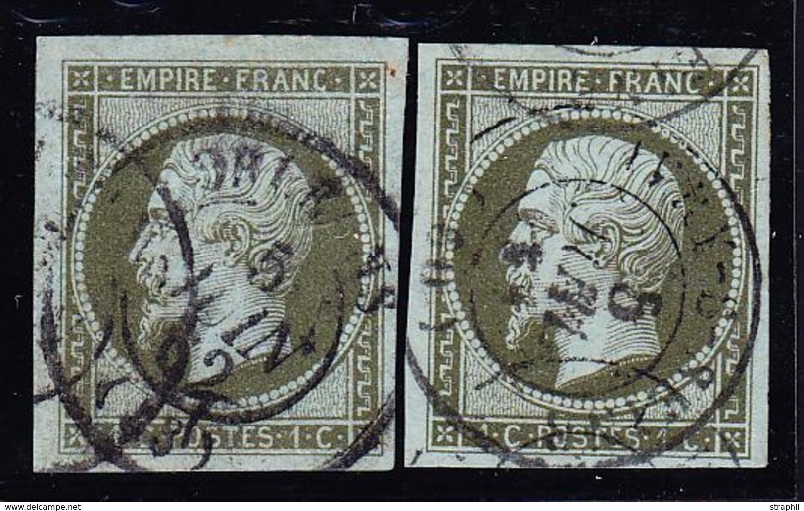 O NAPOLEON NON DENTELE - O - N°11 (x2 Ex.) - TB - 1853-1860 Napoleon III
