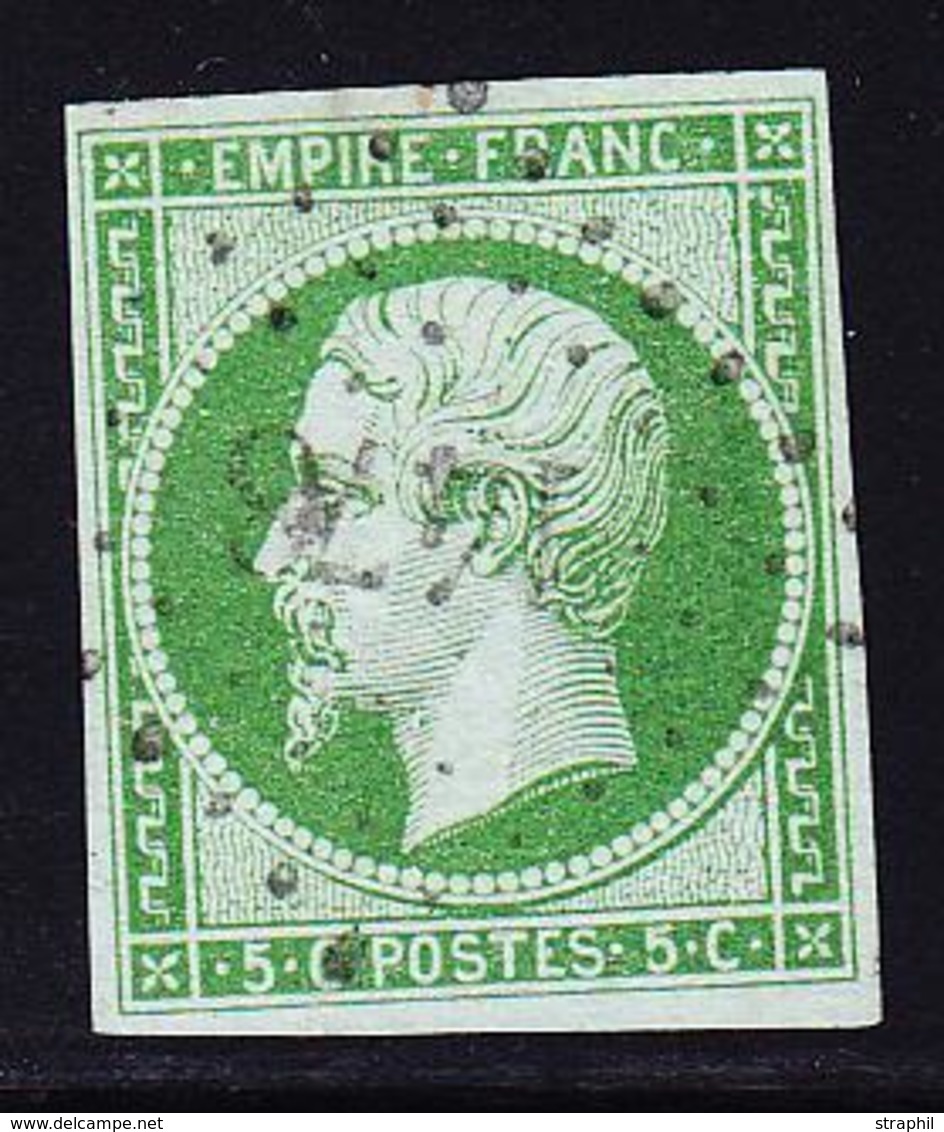 O NAPOLEON NON DENTELE - O - N°12 - Obl. PC 1476 - TB - 1853-1860 Napoleon III