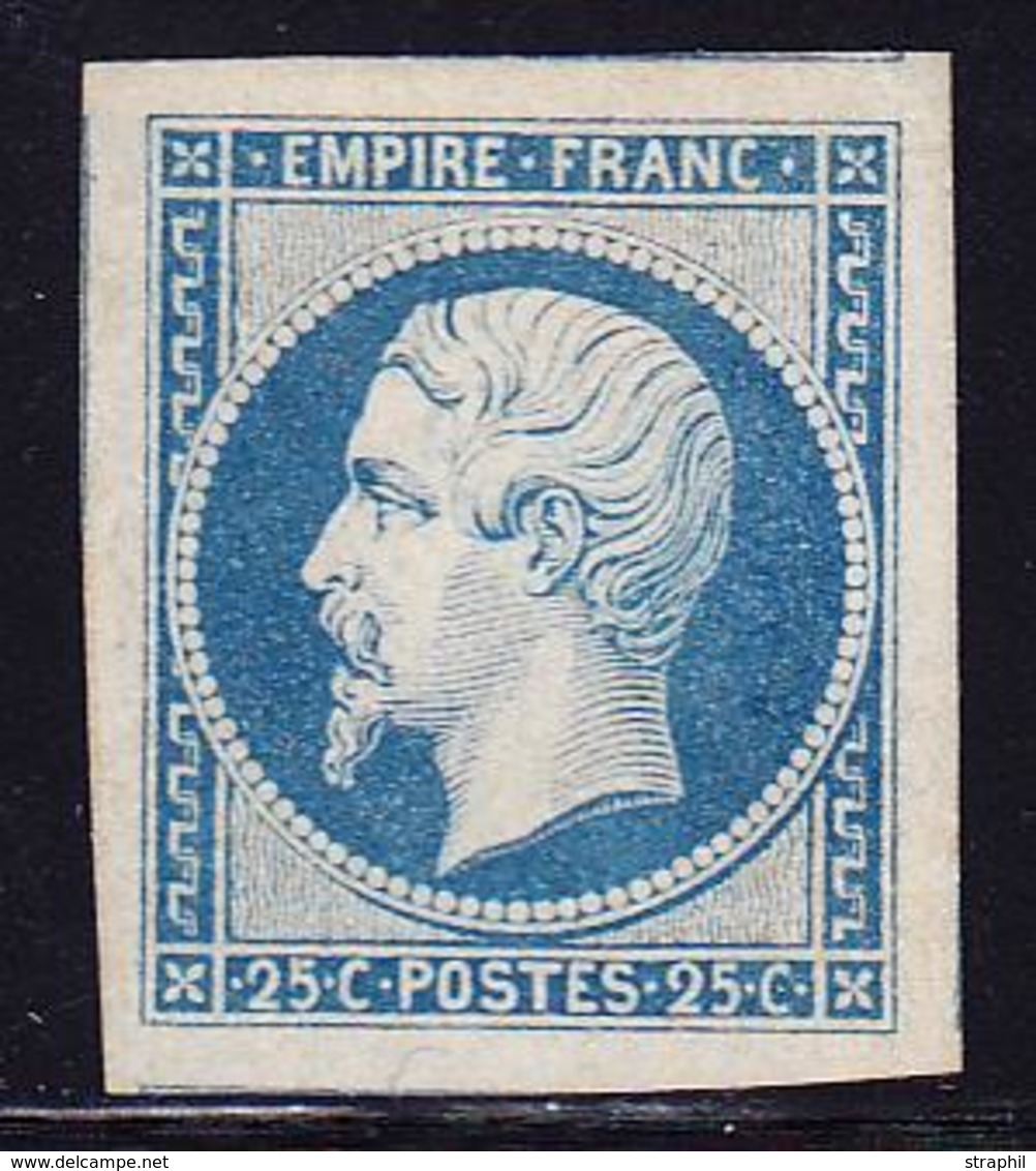 (*) NAPOLEON NON DENTELE - (*) - N°15 - 25c Bleu - Belles Marges - Avec Amorce De Voisins - TB/SUP - 1853-1860 Napoleon III