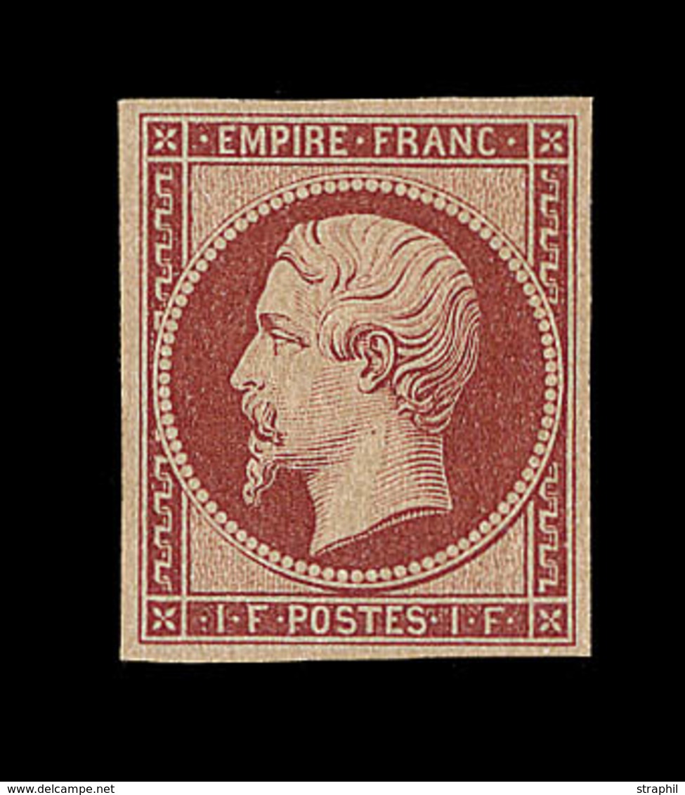 * NAPOLEON NON DENTELE - * - N°18d - Réimpression Du 1F Carmin - Comme ** - TB - 1853-1860 Napoleon III