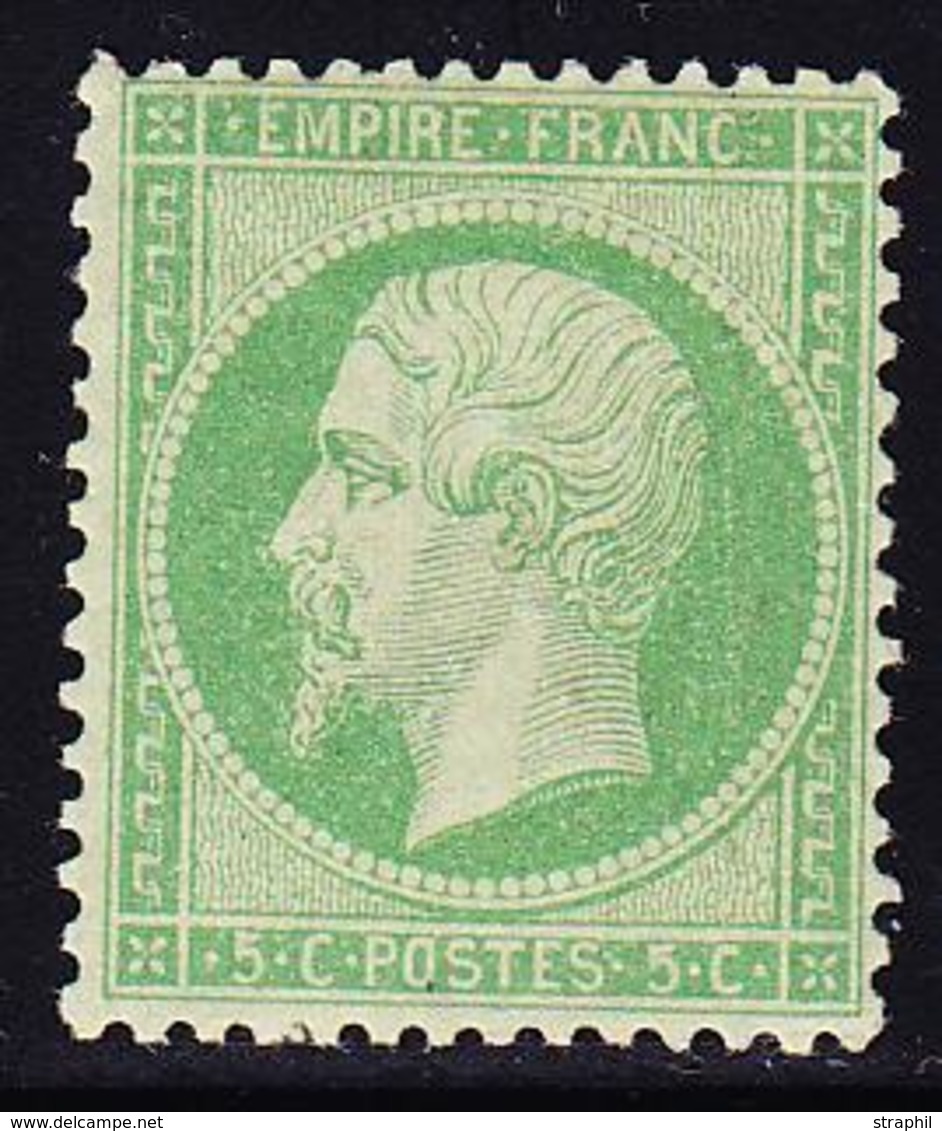 * NAPOLEON DENTELE - * - N°20 - 5c Vert - Signé Calves - TB - 1862 Napoleon III