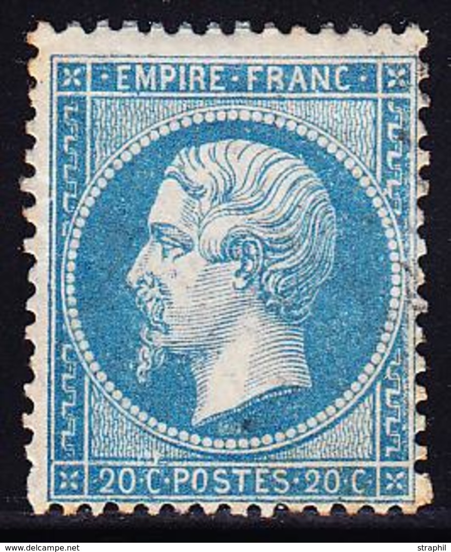 * NAPOLEON DENTELE - * - N°22 - 20c Bleu - Rousseurs - 1862 Napoleon III