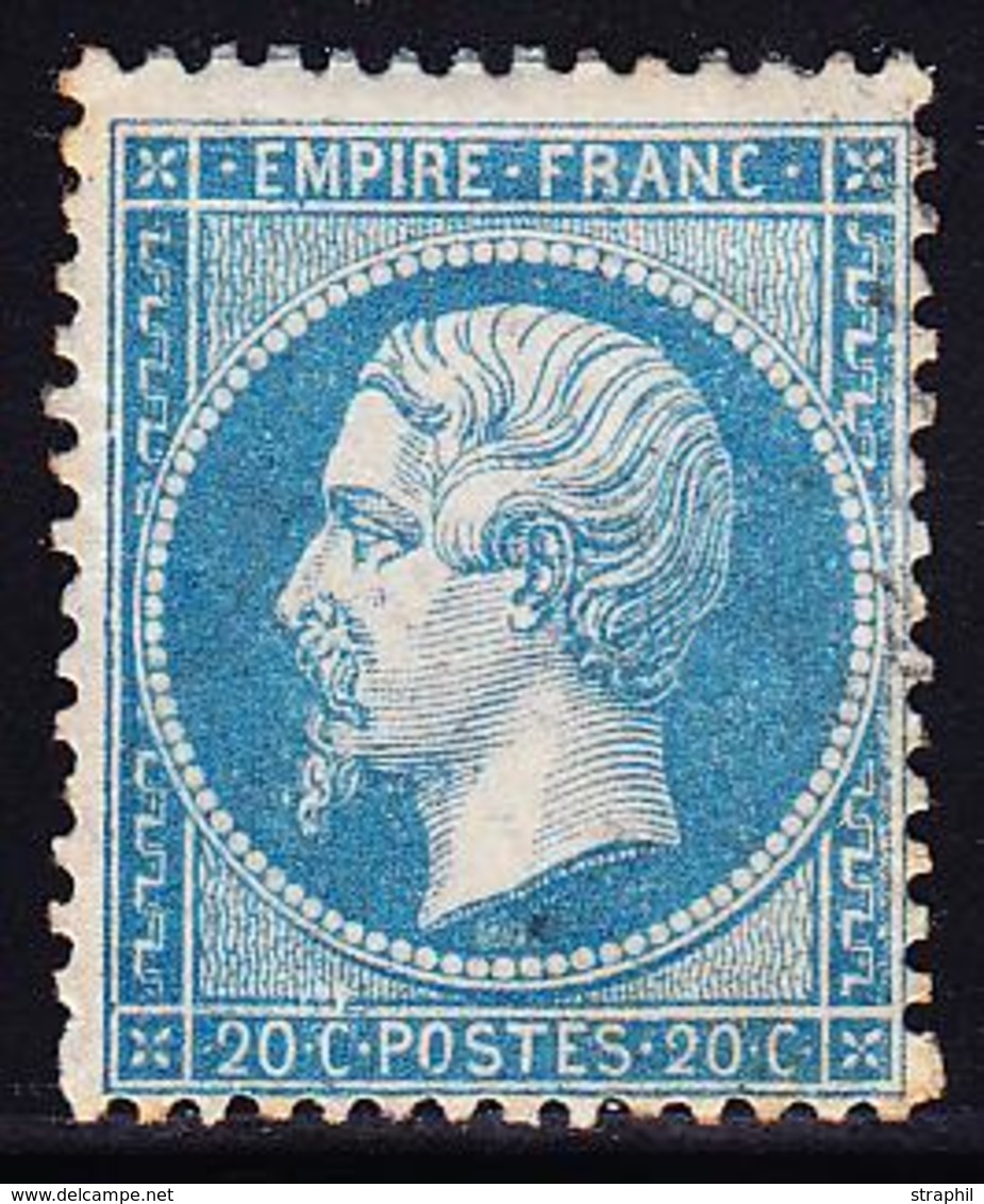 * NAPOLEON DENTELE - * - N°22 - 20c Bleu - Rousseurs - 1862 Napoléon III