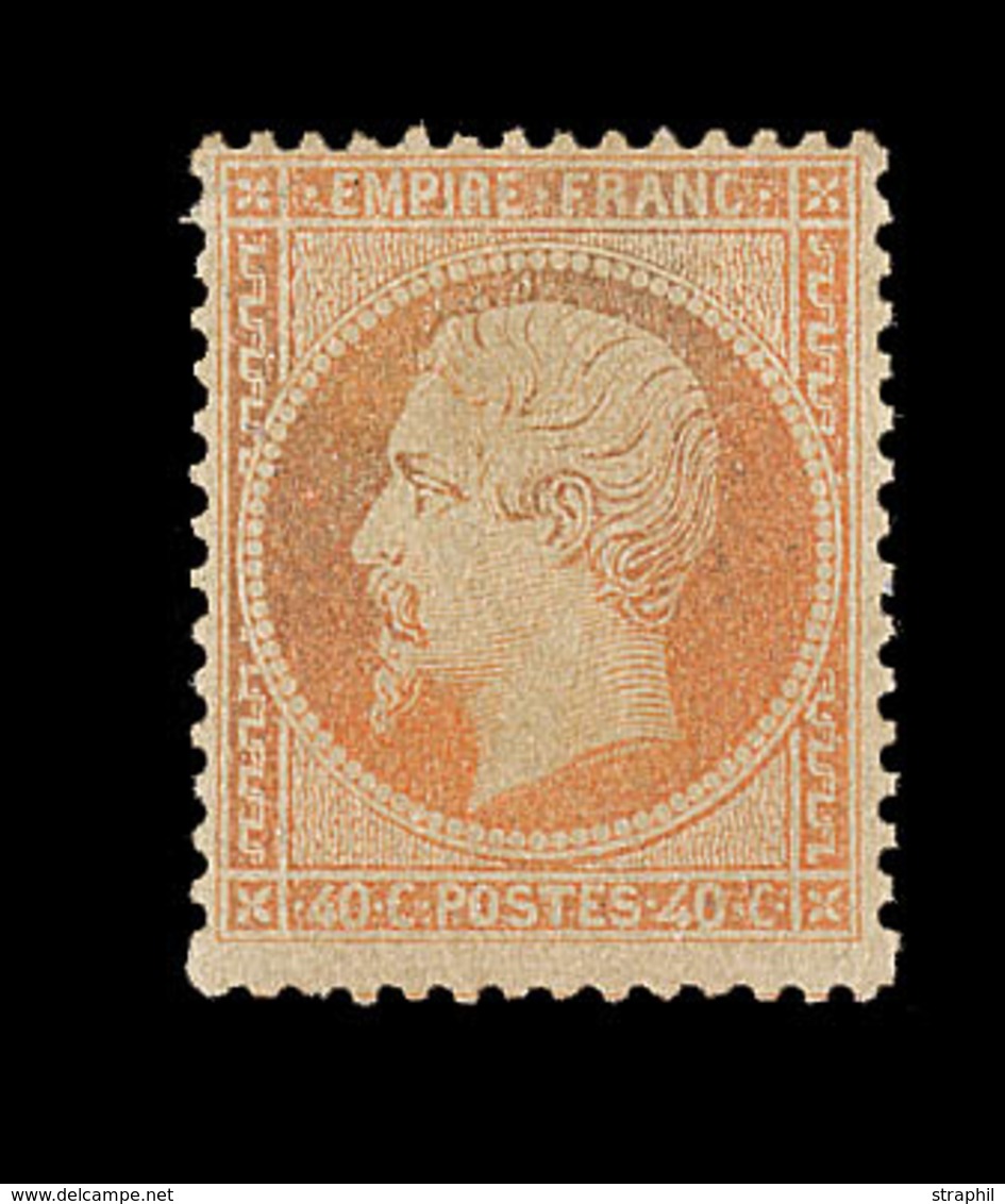 * NAPOLEON DENTELE - * - N°23 - 40c Orange - Charn. Lég. - TB - 1862 Napoléon III