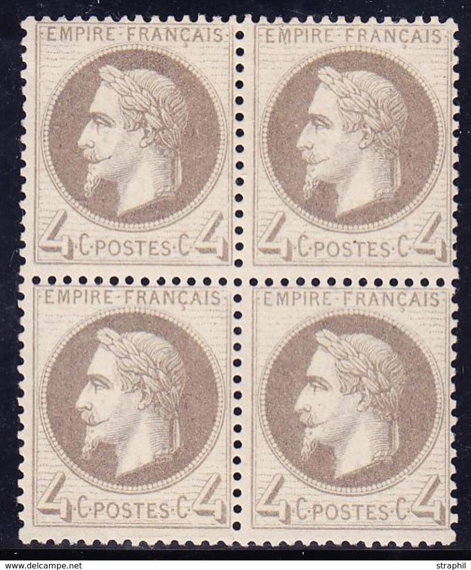 (*) NAPOLEON LAURE - (*) - N°27B - Bloc De 4 - Signé Calves - TB - 1863-1870 Napoléon III Lauré