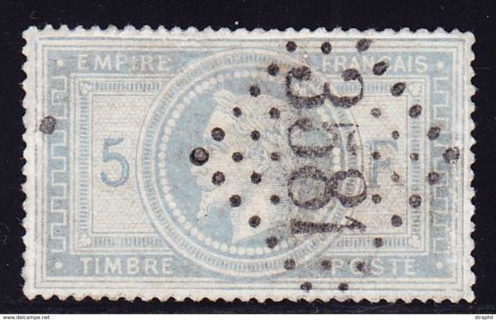 O NAPOLEON LAURE - O - N°33 - Obl. GC 3581 - Replaqué - Asp. TB - 1863-1870 Napoleon III With Laurels