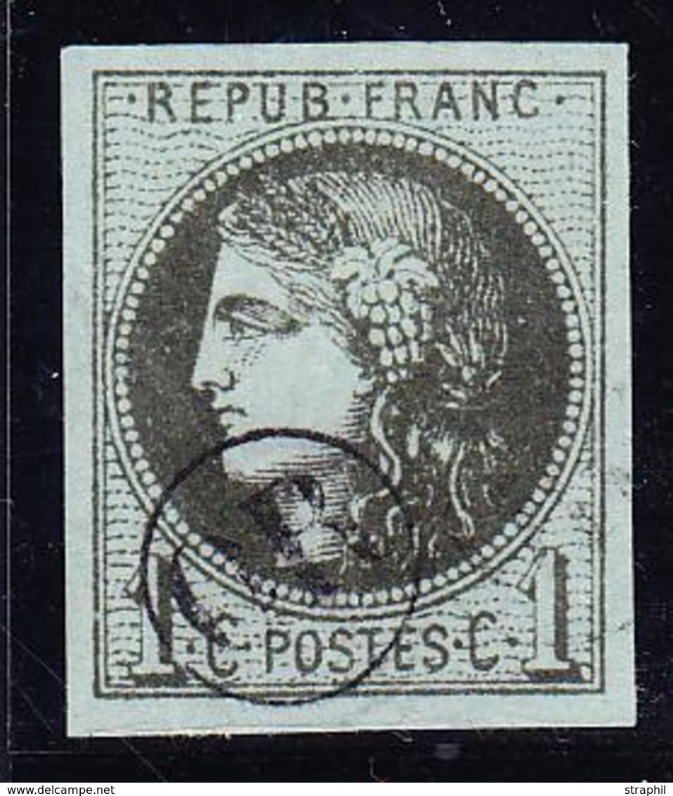 O EMISSION DE BORDEAUX - O - N°39B - Belles Marges - Obl. OR Sans Garantie - 1870 Bordeaux Printing