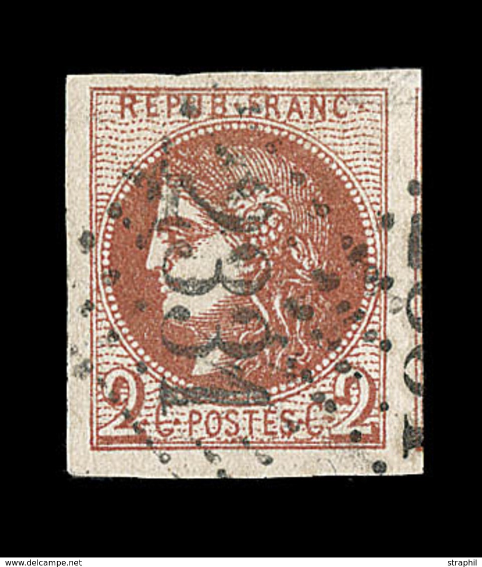 O EMISSION DE BORDEAUX  - O - N°40B - 2c Brun Rouge - R2 - Pièce De Luxe - TB - 1870 Emission De Bordeaux