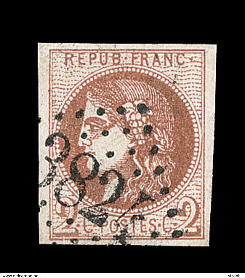 O EMISSION DE BORDEAUX  - O - N°40B - 2c Brun Rouge - R2 - TB - 1870 Emission De Bordeaux