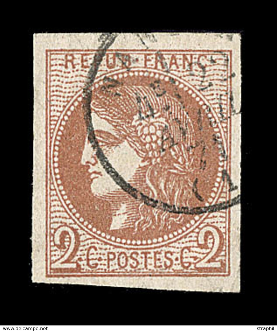 O EMISSION DE BORDEAUX  - O - N°40Bg - 2c Chocolat - R2 - Pièce De Luxe - TB - 1870 Bordeaux Printing