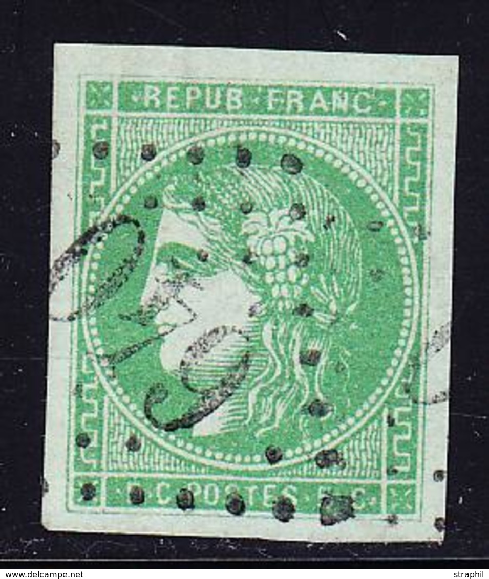 O EMISSION DE BORDEAUX  - O - N°42B - 5c Vert Jaune - R2 - Pièce De Luxe - TB - 1870 Emission De Bordeaux