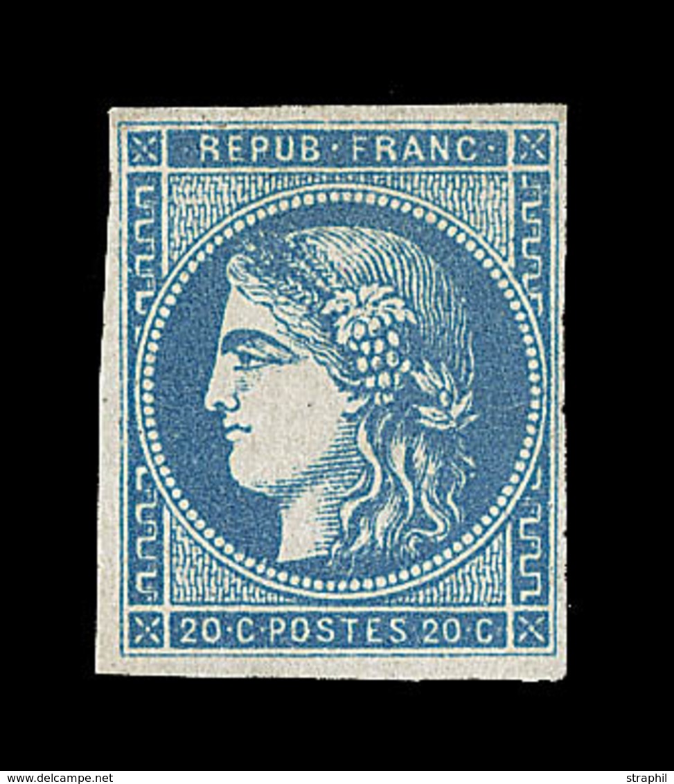 * EMISSION DE BORDEAUX  - * - N°45B - Report 2 - Signé Calves/Roig - TB - 1870 Bordeaux Printing