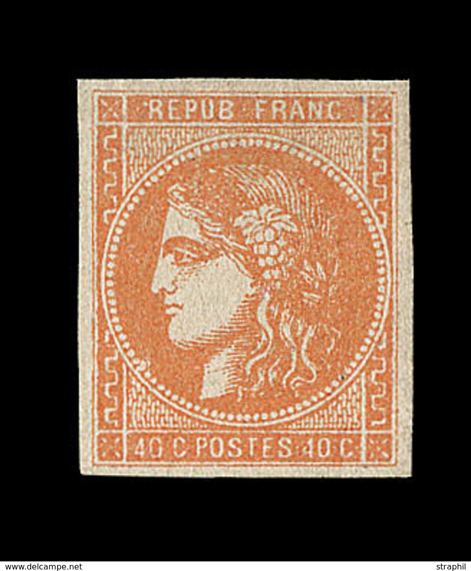 * EMISSION DE BORDEAUX  - * - N°48 - 40c Orange - TB - 1870 Emission De Bordeaux