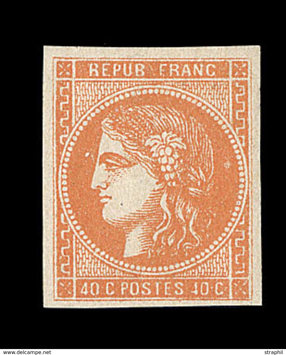 * EMISSION DE BORDEAUX  - * - N°48 - 40c Orange - TB - 1870 Emission De Bordeaux