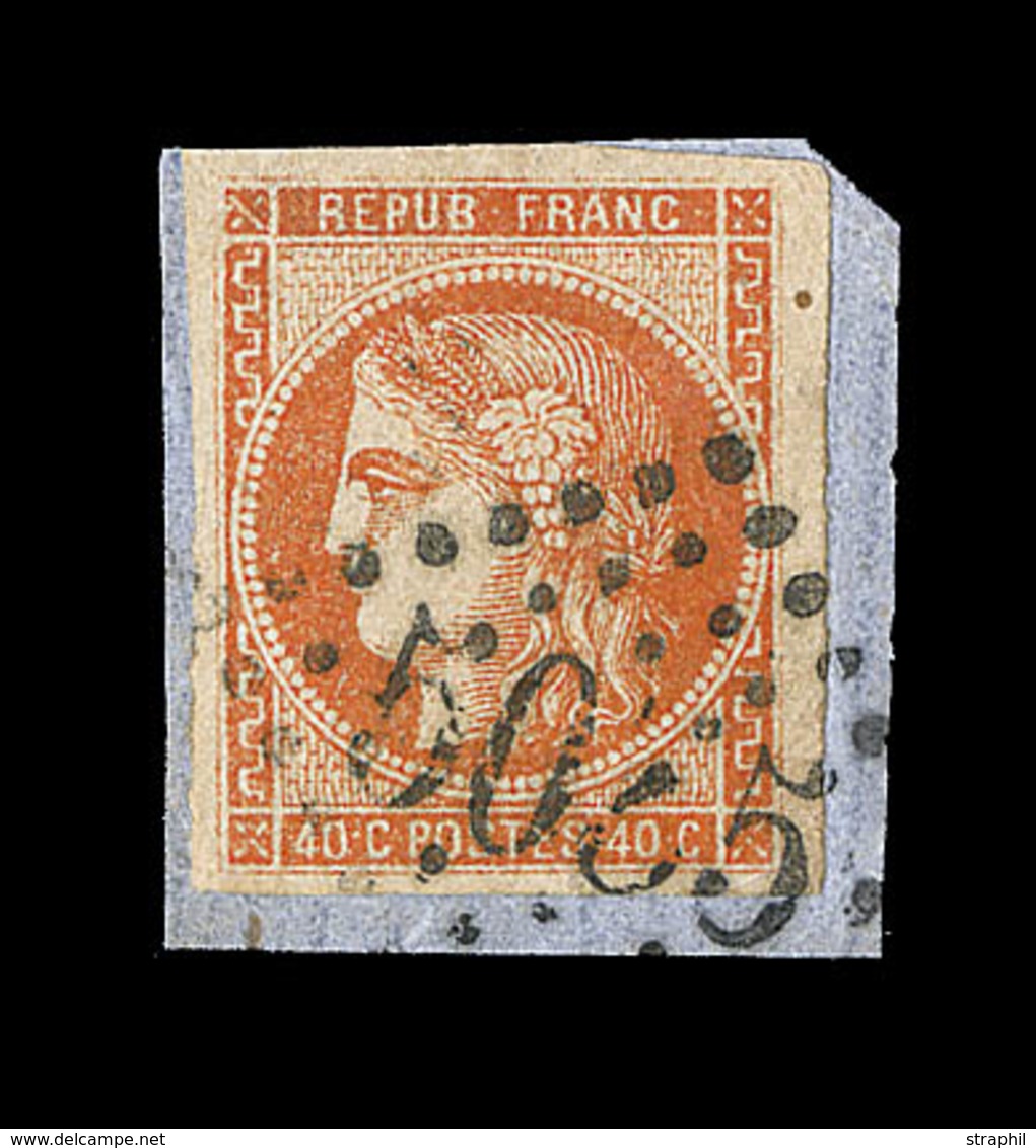 F EMISSION DE BORDEAUX  - F - N°48d - Rge Orange Clair - Obl. GC 5055 - Signé Baudot - TB - 1870 Emission De Bordeaux