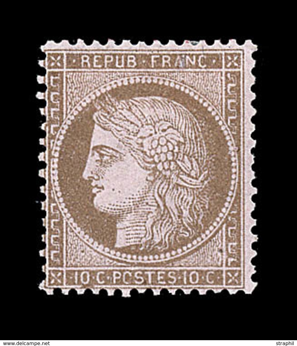 * CERES III ème REPUBLIQUE - * - N°58 - 10c Brun S/rose - TB - 1871-1875 Ceres