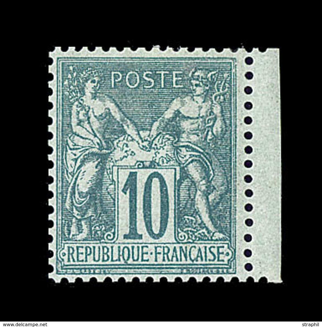 * TYPE SAGE - * - N°65 - 10c Vert - Petit BDF - Signé A. Brun - TB - 1876-1878 Sage (Typ I)