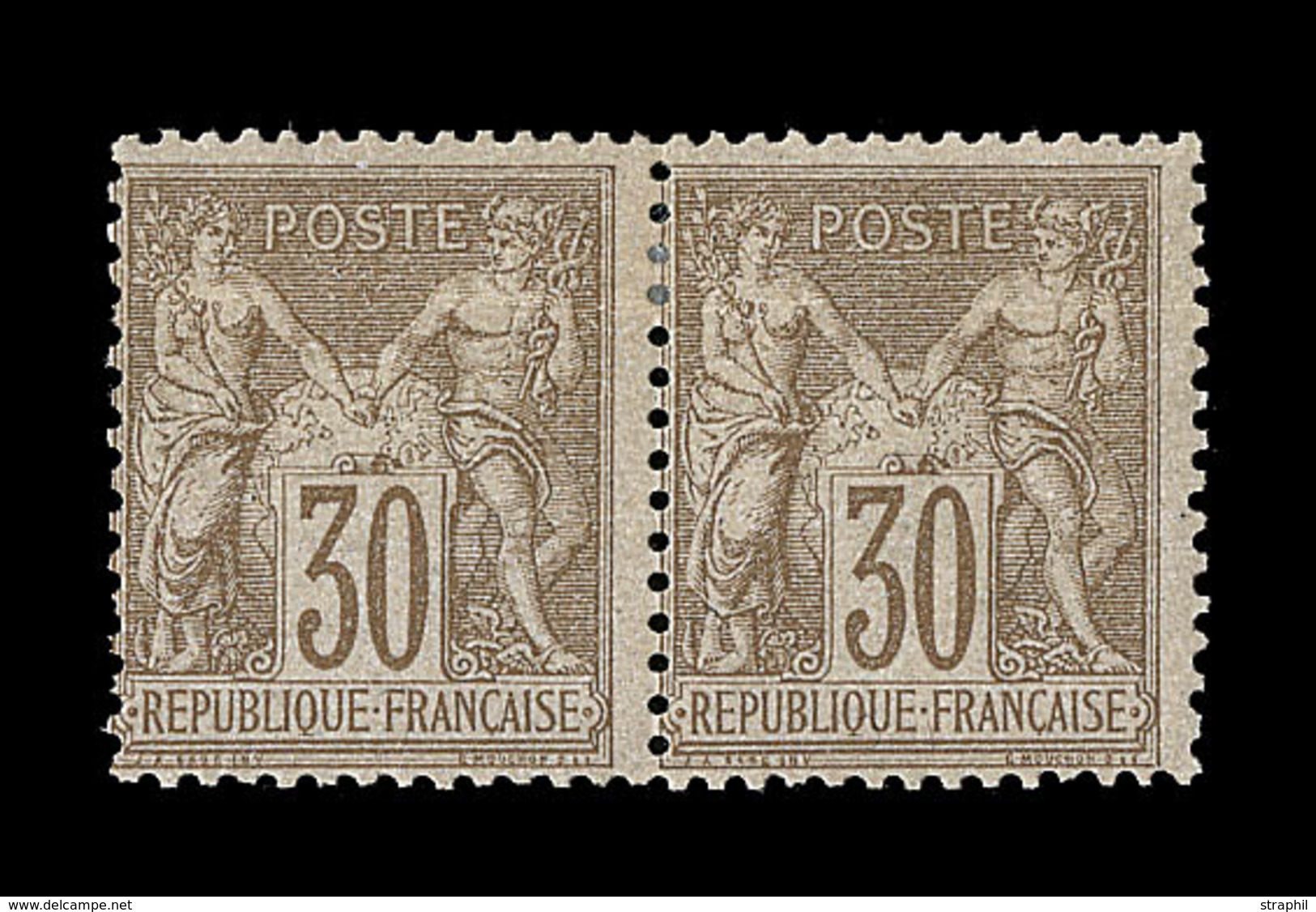 * TYPE SAGE - * - N°69 - Paire - 30c Brun - TB - 1876-1878 Sage (Typ I)