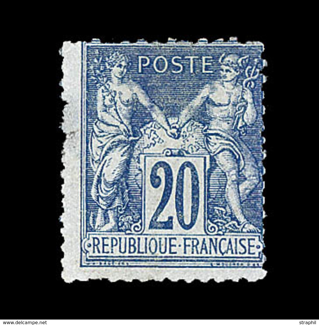 (*) TYPE SAGE - (*) - N°73c - 20c Bleu Foncé - Emission Granet ND - B/TB - 1876-1878 Sage (Type I)