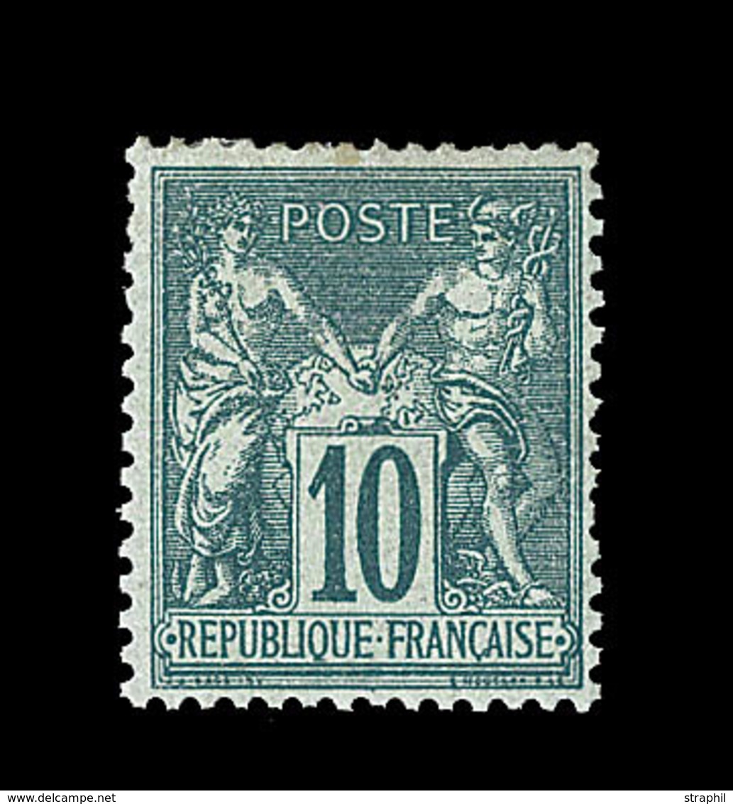 * TYPE SAGE - * - N°76 - 10c Vert - Bon Centrage - Charn. Marquée - Signé A. Brun - TB - 1876-1878 Sage (Type I)