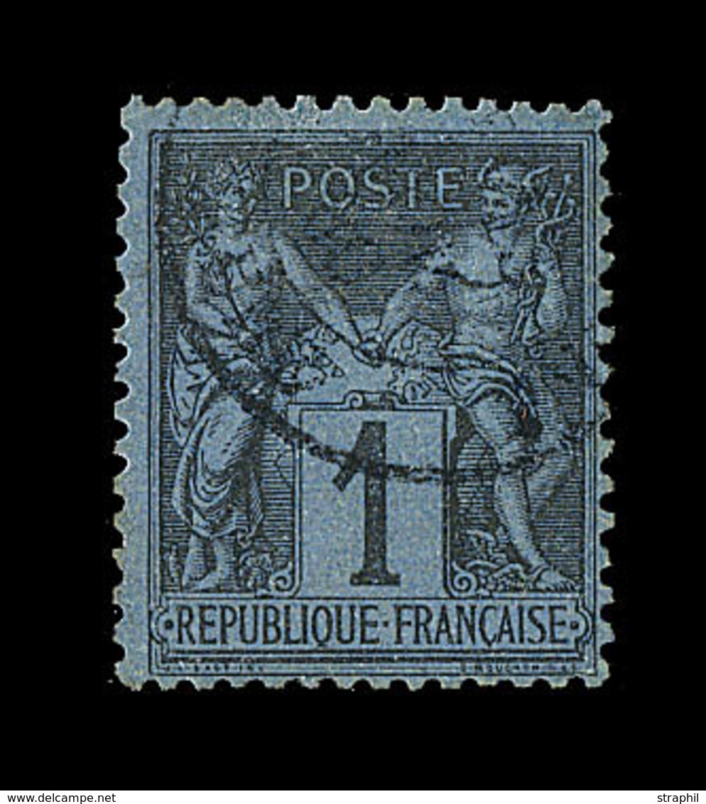 O TYPE SAGE - O - N°84 - 1c Noir S/Bleu De Prusse - Certif - TB - 1876-1878 Sage (Type I)