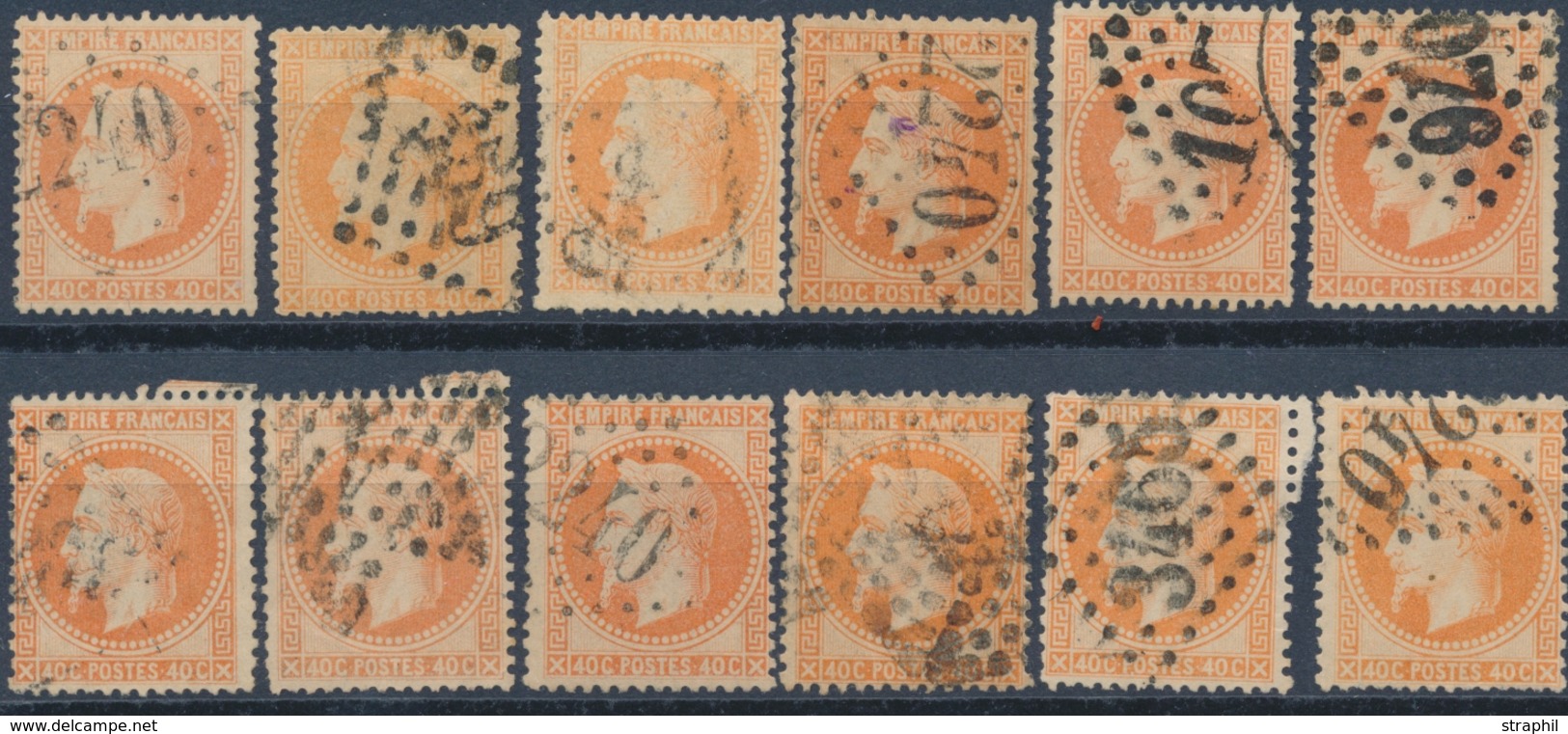 O LOTS-COLLECTIONS (Période Classique) - O - N°31 (x12) - Nuances - Obl. GC Diff. - B/TB - Other & Unclassified
