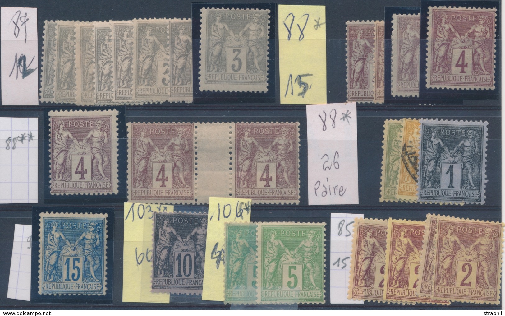 **/* LOTS-COLLECTIONS (Période Classique) - **/* - Entre N°83 Et 106 Dt Multiples - états Divers - Other & Unclassified