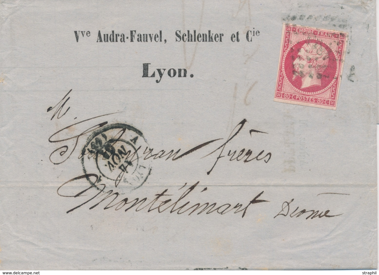 LAC Emission Napoléon Non Dentelé S/Lettre - LAC - N°17B - Obl. PC 1818 - LYON - 14/11/61 - Pr Montélimart - TB - 1849-1876: Période Classique