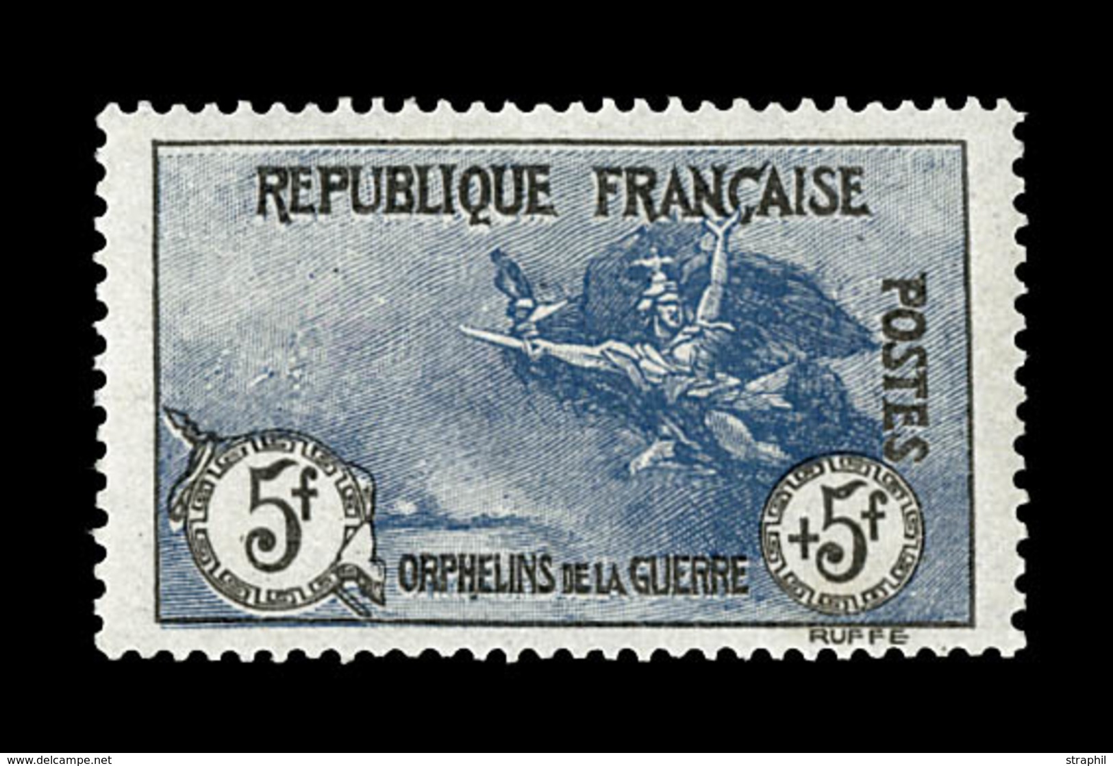 ** PERIODE SEMI-MODERNE - ** - N°155 - 5F + 5F Noir Et Bleu - Certificat Cerès - Signé Calves - TB - Unused Stamps