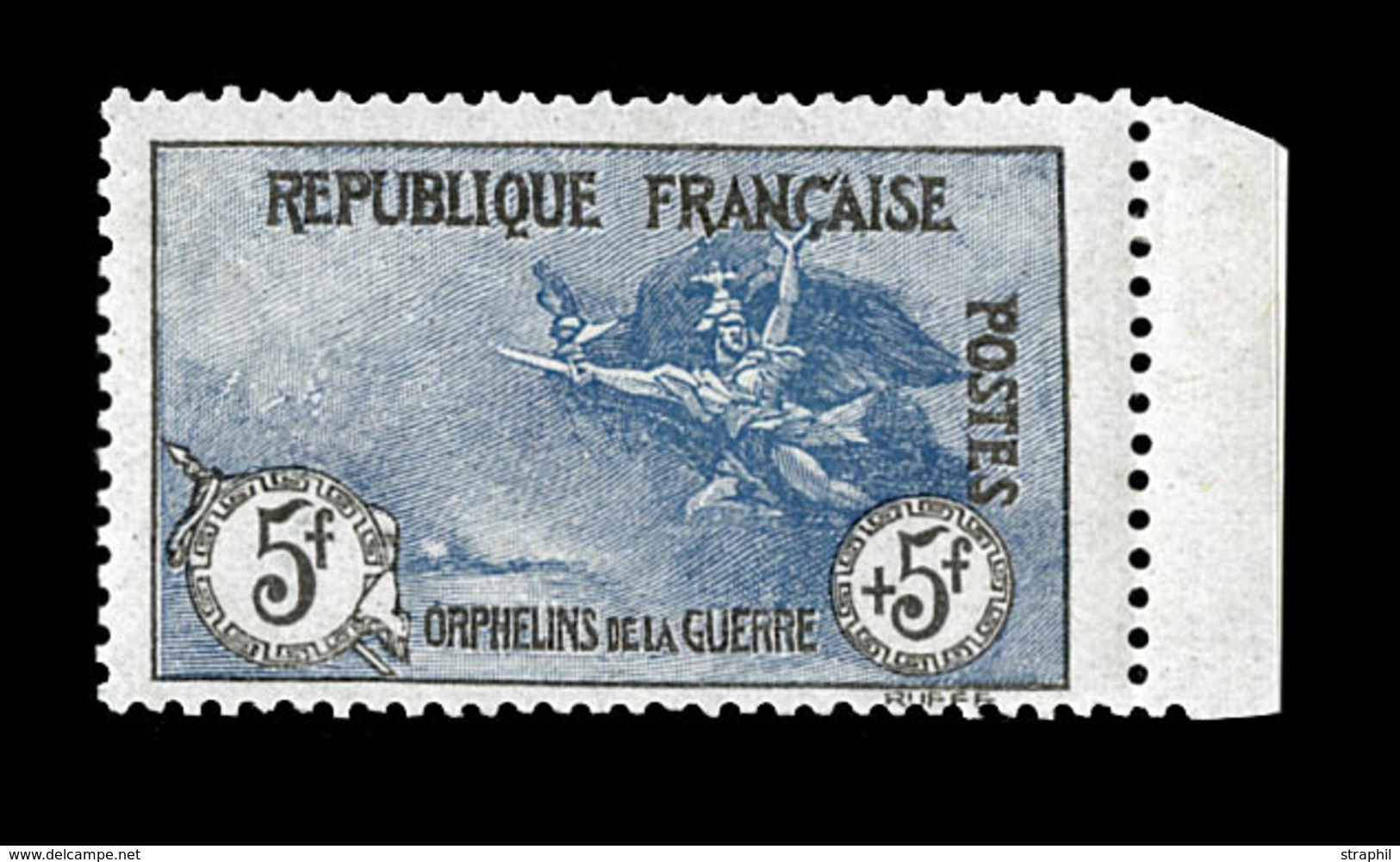 * PERIODE SEMI-MODERNE - * - N°155 - 5F+5F - Petit BDF - Signé Roumet - Fraîcheur Postale - Charnière Enlevée - Unused Stamps