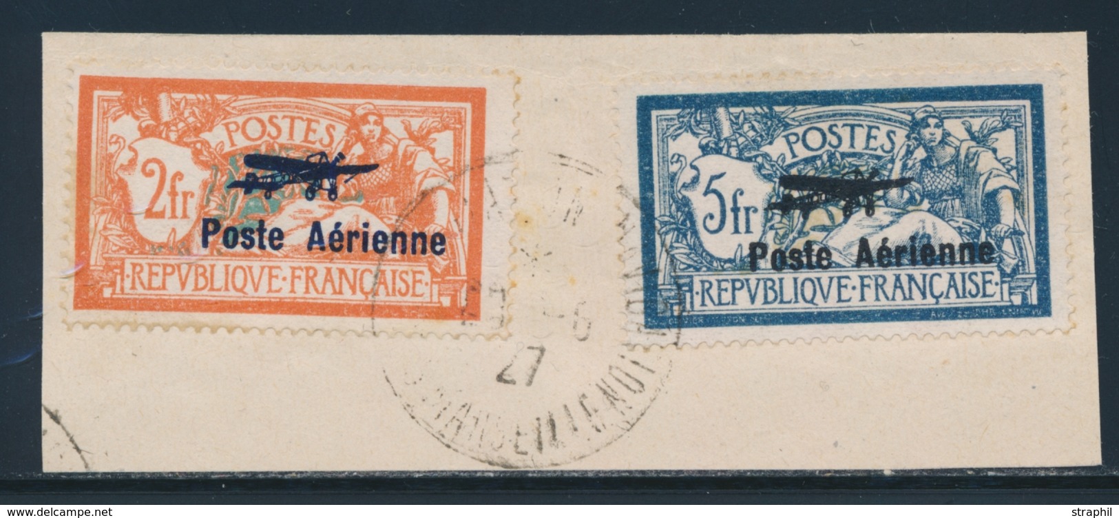 F POSTE AERIENNE - F - N°1/2 - Obl. Paris - Juin 1930 - TB - 1927-1959 Mint/hinged