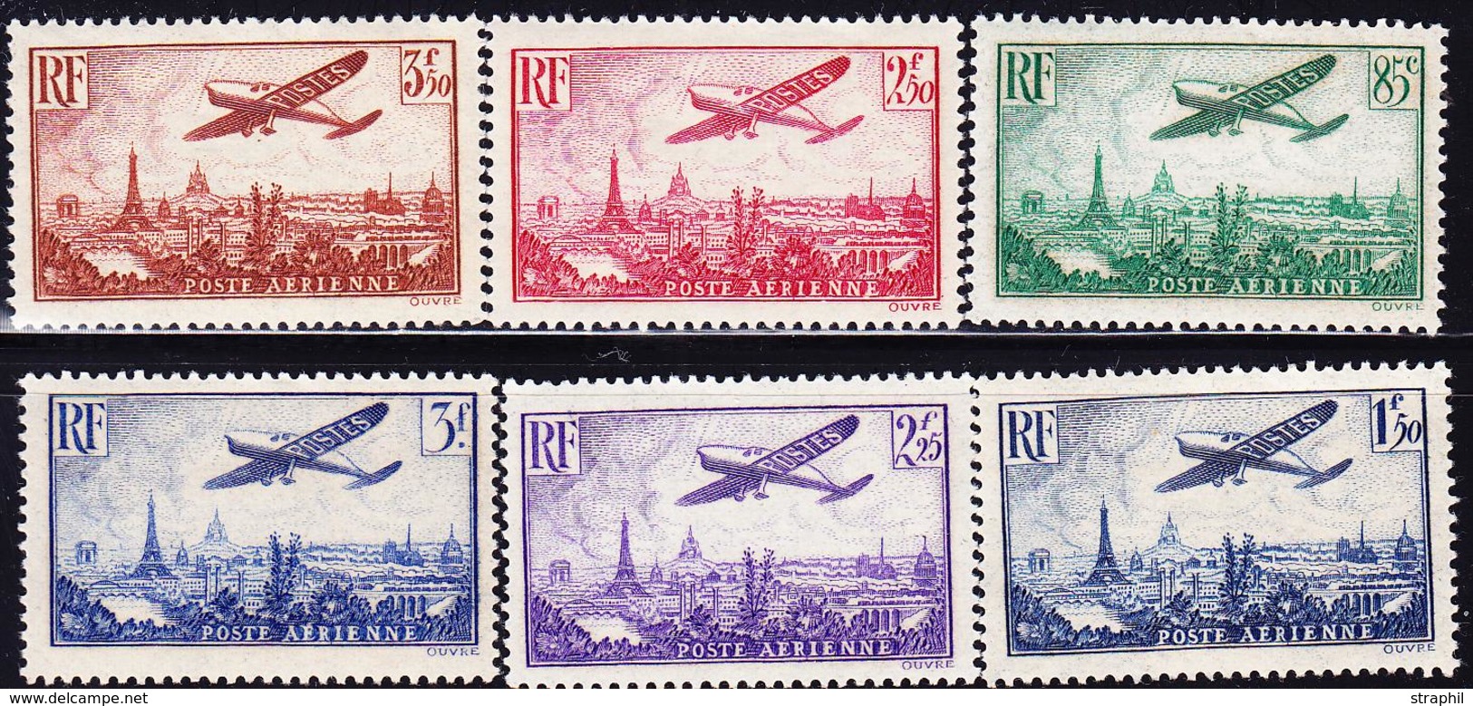 ** POSTE AERIENNE - ** - N°8/13 - 6 Val - TB - 1927-1959 Mint/hinged