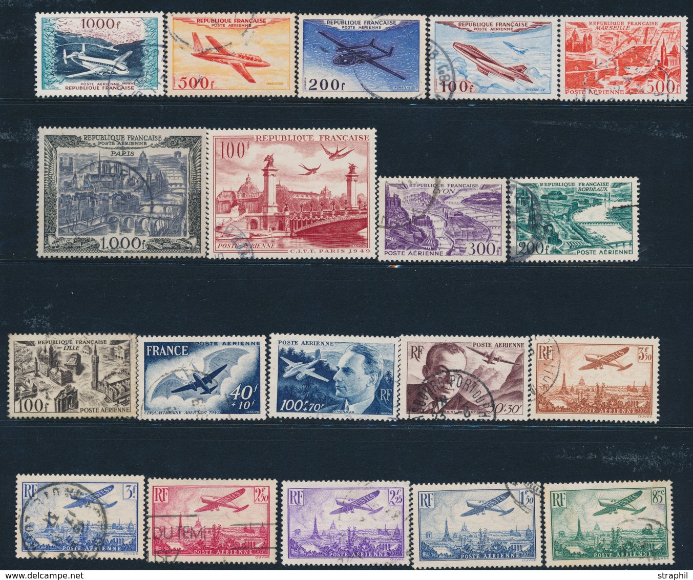 O POSTE AERIENNE - O - N°8/13, 21/33 - TB - 1927-1959 Mint/hinged