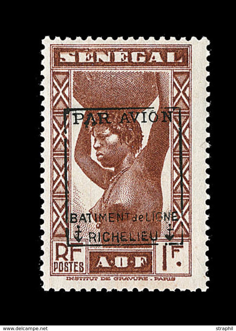 ** POSTE AERIENNE MILITAIRE  - ** - N°6 -1F Brun - SENEGAL - Signé Calves - TB - Military Airmail