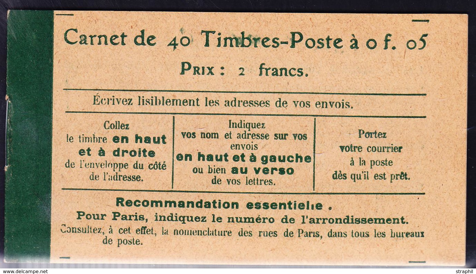 ** CARNETS ANCIENS - ** - N°137 C9 - Le Carnet 40 T. - TB - Other & Unclassified