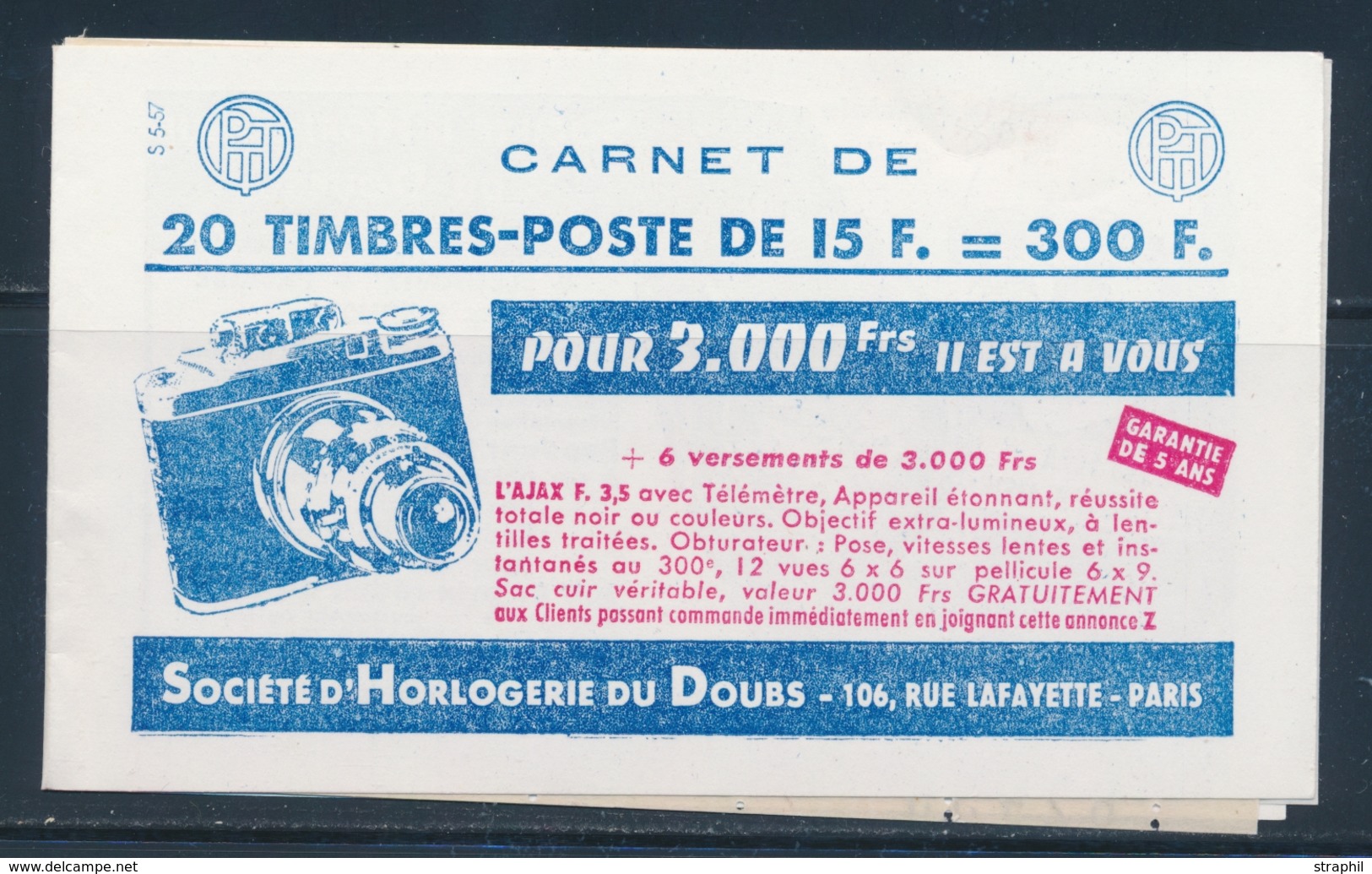 ** CARNETS ANCIENS - ** - N°1011 C1 - Série S.57 - TB - Other & Unclassified