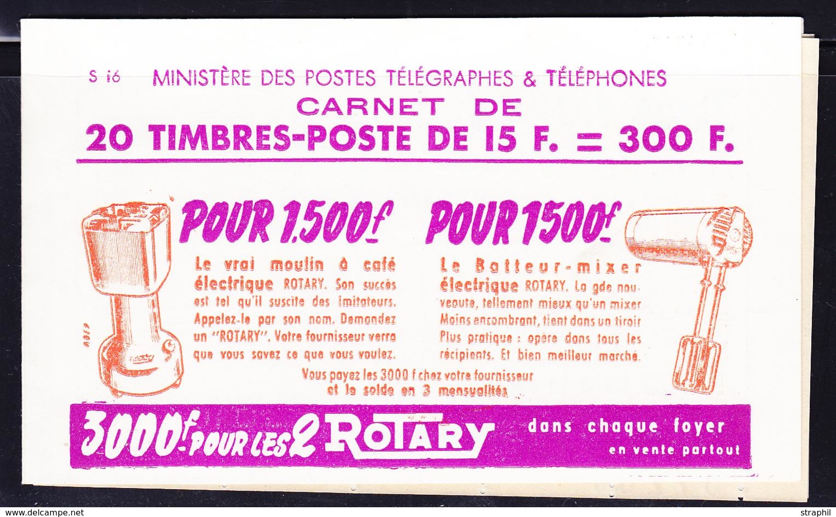 ** CARNETS ANCIENS - ** - N°1011 C3 - Série 16 - TB - Autres & Non Classés