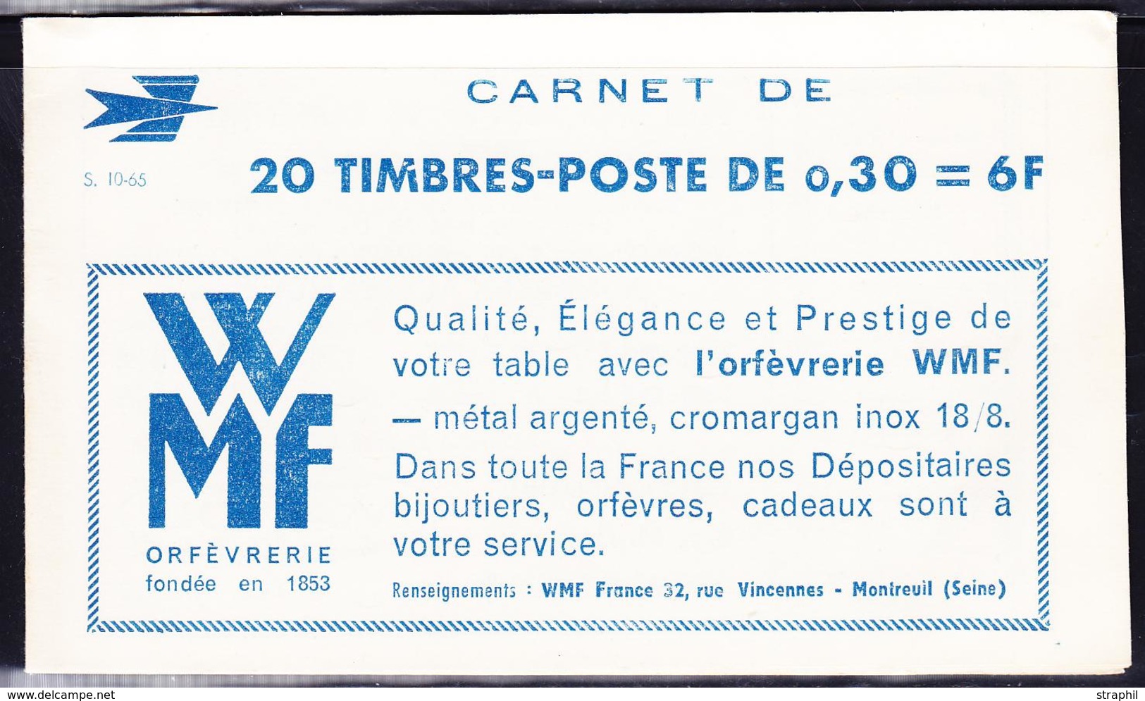 ** CARNETS ANCIENS - ** - N°1354B C1 - BARRES S/marges - S.10.65 6 C.Date 23.6.65 -  C2v WMF - Ecole - TB TB - Autres & Non Classés