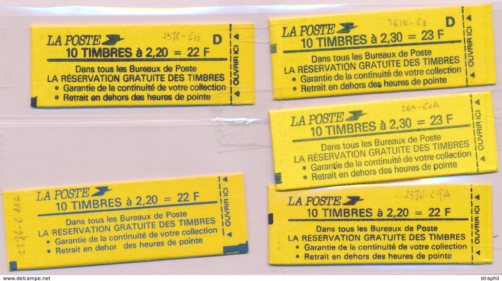 ** CARNETS MODERNES - ** - N°2376 C9A, C10, C11a, 2614 C1A/C2 - 5 Carnets - TB - Autres & Non Classés